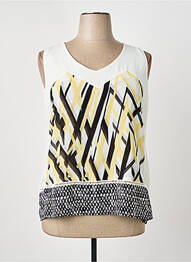 Top coupe fluide sans manche jaune ANDAMIO femme