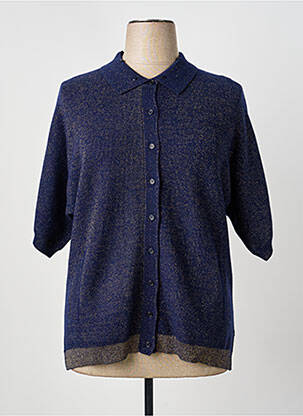 Gilet manches courtes coupe cintrée bleu FUEGO WOMAN femme