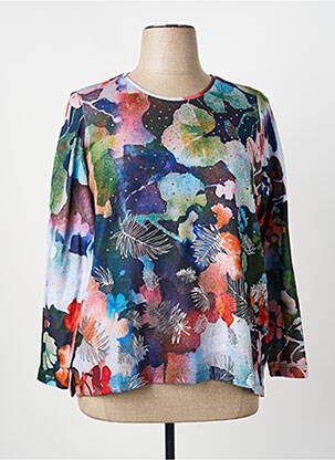 Pull coupe cintrée manches longues bleu GUY DUBOUIS femme