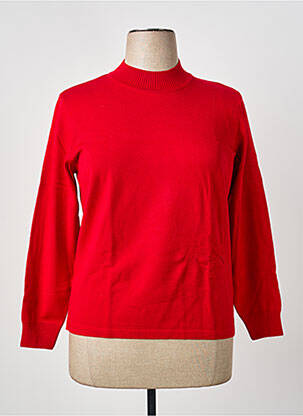 Pull coupe cintrée manches longues rouge RABE femme