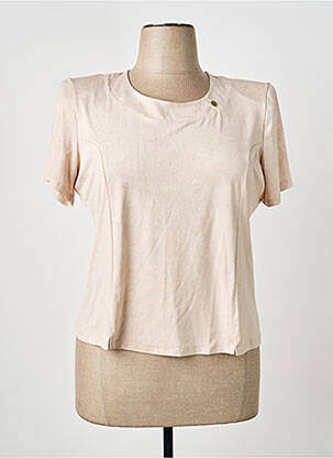 Top stretch manches courtes beige NAYAT femme