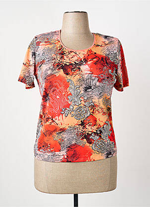 Top coupe fluide manches courtes orange NAYAT femme