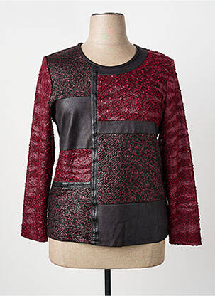 Top stretch manches longues rouge GUY DUBOUIS femme