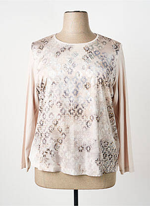 T-shirt stretch manches longues beige RABE femme