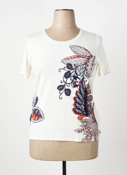 T-shirt sérigraphie manches courtes beige MERI & ESCA femme