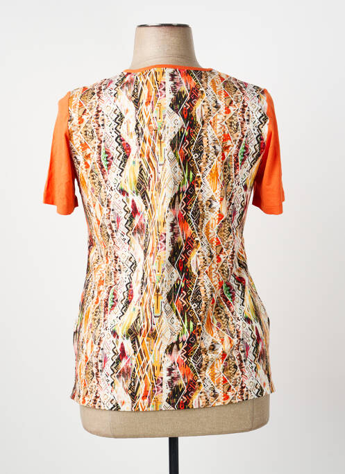 T-shirt imprimé fantaisie manches courtes orange GUY DUBOUIS femme