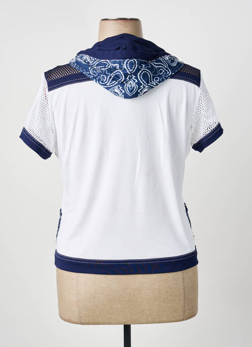 Veste casual col rond bleu ANANKE femme