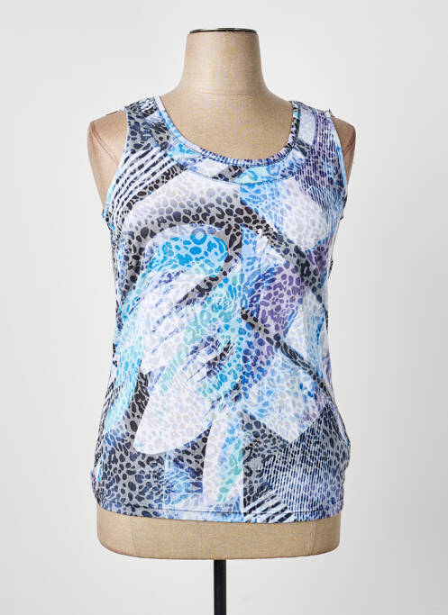 Débardeur stretch sans manche bleu BARBARA LEBEK femme