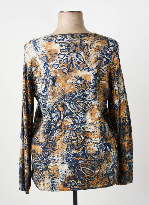 Pull stretch manches longues bleu BARBARA LEBEK femme