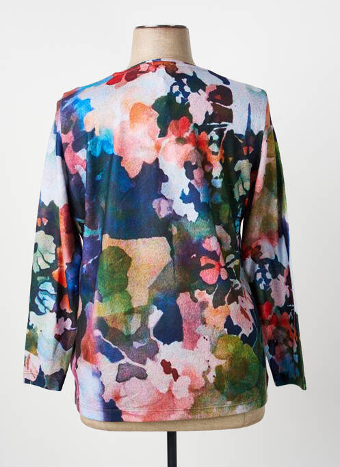 Pull coupe cintrée manches longues bleu GUY DUBOUIS femme