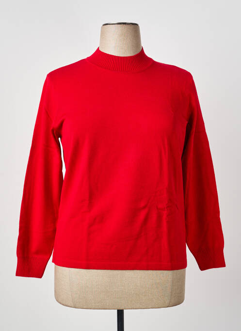 Pull coupe cintrée manches longues rouge RABE femme