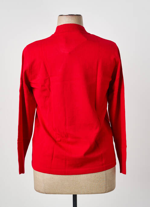 Pull coupe cintrée manches longues rouge RABE femme