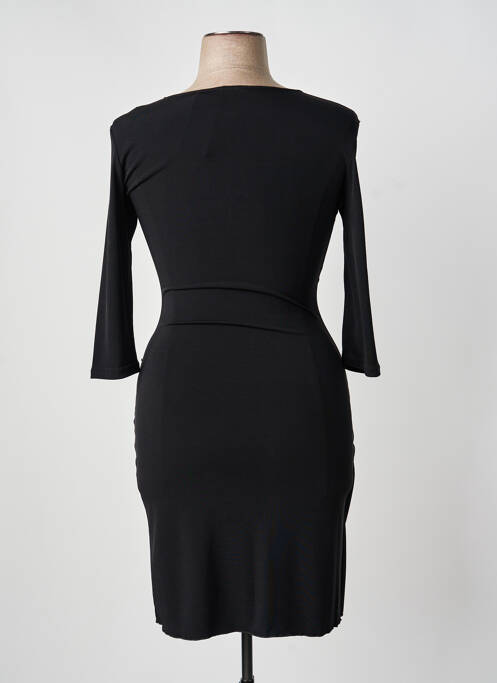 Robe mi-longue manches longues manches longues noir LONKEL femme