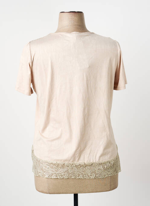 Top stretch manches courtes beige NAYAT femme