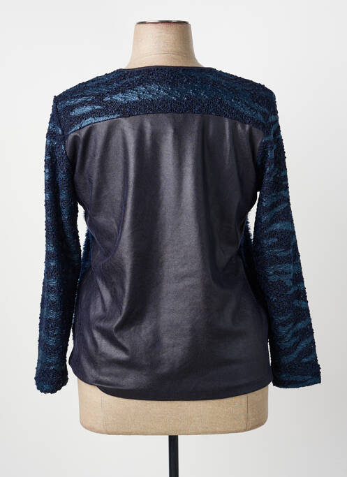 Top stretch manches longues bleu GUY DUBOUIS femme