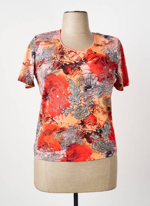 Top coupe fluide manches courtes orange NAYAT femme