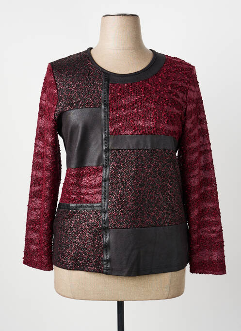 Top stretch manches longues rouge GUY DUBOUIS femme