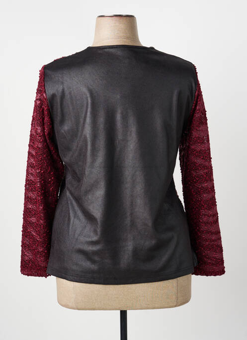 Top stretch manches longues rouge GUY DUBOUIS femme