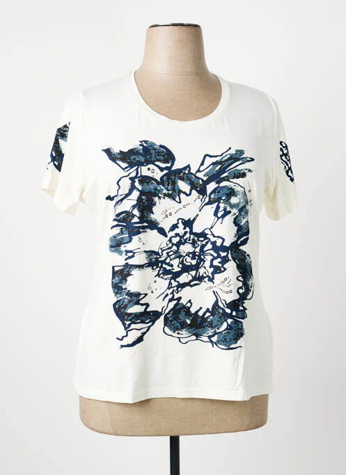 T-shirt stretch manches courtes beige GUY DUBOUIS femme