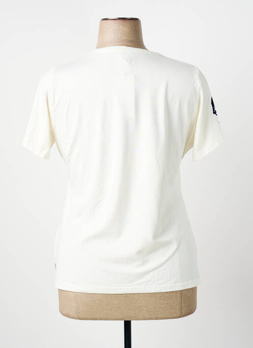 T-shirt stretch manches courtes beige GUY DUBOUIS femme