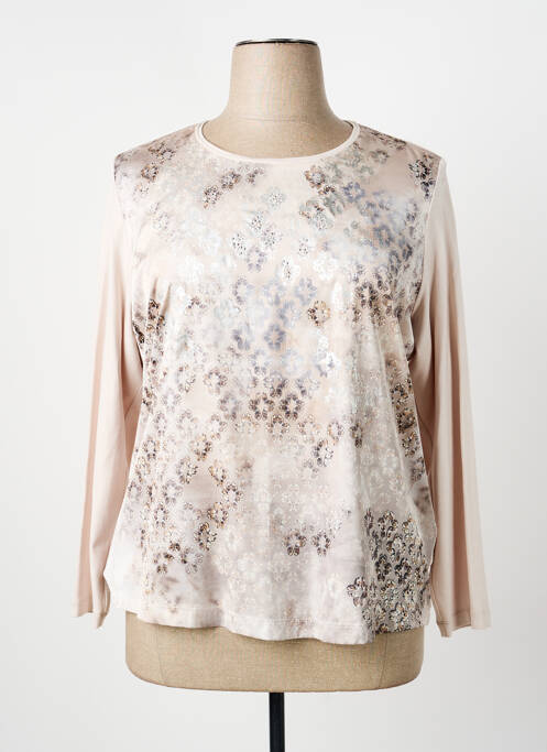 T-shirt stretch manches longues beige RABE femme