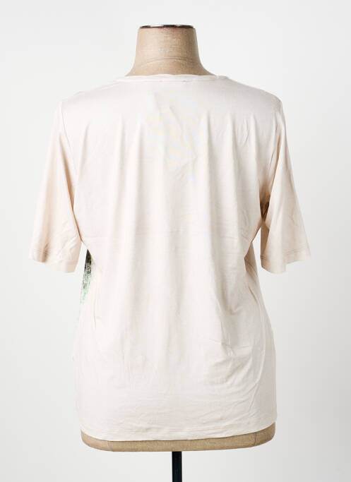 T-shirt sérigraphie avec strass manches courtes beige RABE femme