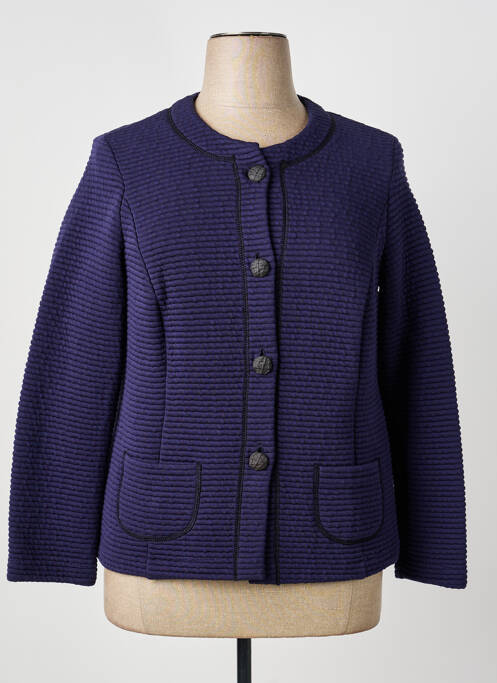 Veste casual col rond bleu TELMAIL femme