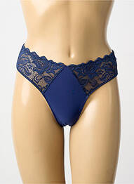 Culotte tissage satiné bleu WACOAL femme