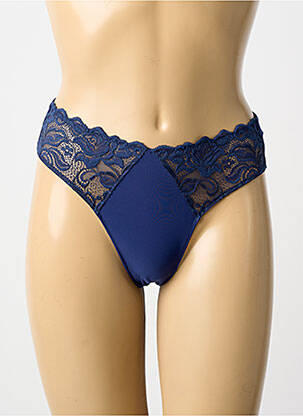 Culotte tissage satiné bleu WACOAL femme