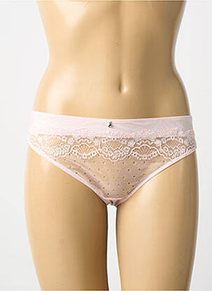 Culotte tissage satiné rose LINGADORE femme