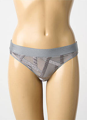 Culotte tissage satiné gris LOUISA BRACQ femme