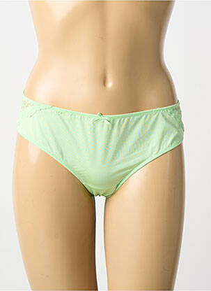 Culotte tissage satiné vert LINGADORE femme