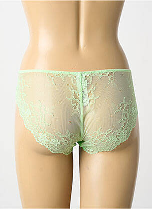 Culotte tissage satiné vert LINGADORE femme