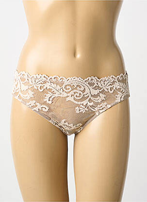 Culotte effet matière satinée beige WACOAL femme