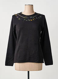 Pull coupe cintrée manches longues noir TELMAIL femme