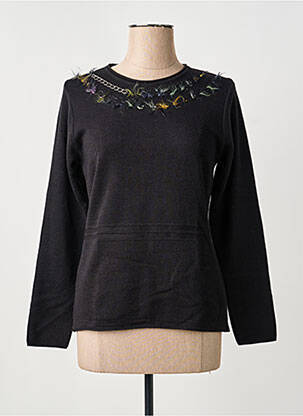 Pull coupe cintrée manches longues noir TELMAIL femme