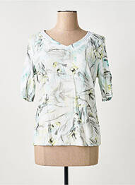 T-shirt imprimé fantaisie manches courtes vert FRANK WALDER femme