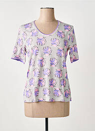T-shirt imprimé fantaisie manches courtes gris FRANK WALDER femme