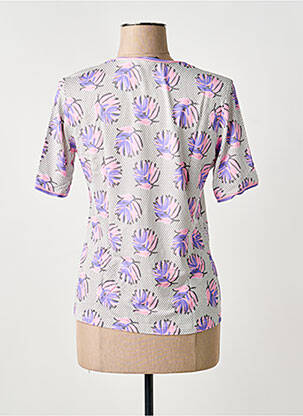 T-shirt imprimé fantaisie manches courtes gris FRANK WALDER femme
