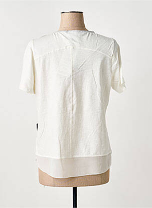 T-shirt imprimé fantaisie manches courtes blanc CAPUCCINO femme