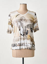 T-shirt imprimé fantaisie manches courtes marron THOMAS RABE femme