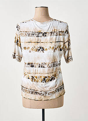 T-shirt imprimé fantaisie manches courtes marron THOMAS RABE femme