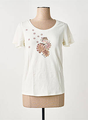 T-shirt stretch manches courtes blanc ANANKE femme