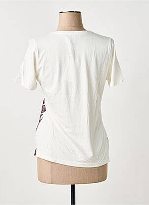 T-shirt sérigraphie floquée manches courtes blanc MERI & ESCA femme