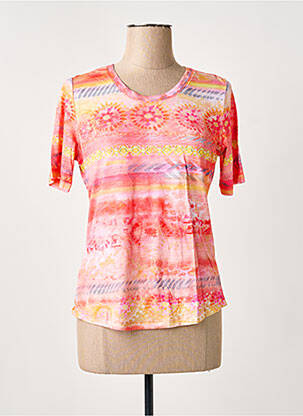 T-shirt imprimé fantaisie manches courtes rose RABE femme