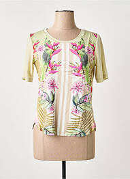 T-shirt imprimé fantaisie manches courtes vert RABE femme