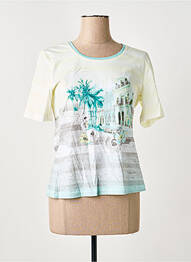 T-shirt imprimé fantaisie manches courtes vert FRANK WALDER femme