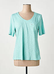 T-shirt stretch manches courtes bleu FRANK WALDER femme