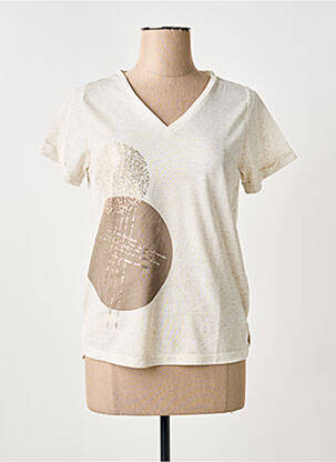 T-shirt imprimé fantaisie manches courtes beige MERI & ESCA femme