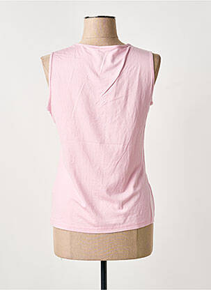 Débardeur stretch sans manche rose FRANK WALDER femme